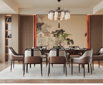 New Chinese Style Dining Room-ID:551928043