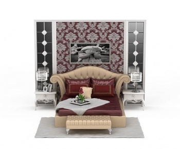 European Style Double Bed-ID:724390983