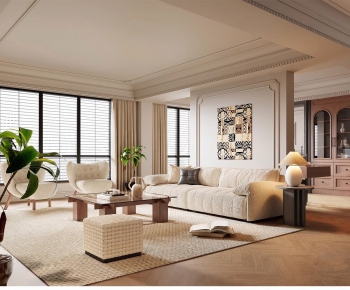 French Style A Living Room-ID:374087101