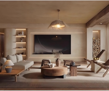 Wabi-sabi Style A Living Room-ID:902391918