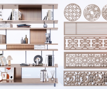 New Chinese Style Bookshelf-ID:580966005
