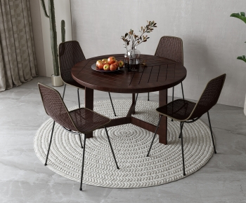 American Style Dining Table And Chairs-ID:414287096