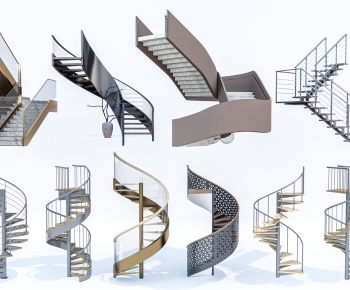 Modern Rotating Staircase-ID:671998026