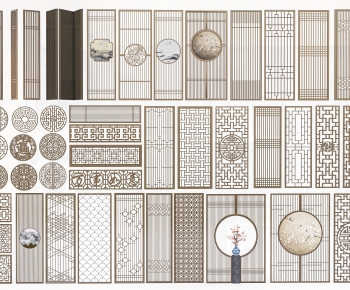 New Chinese Style Wooden Screen Partition-ID:885813957