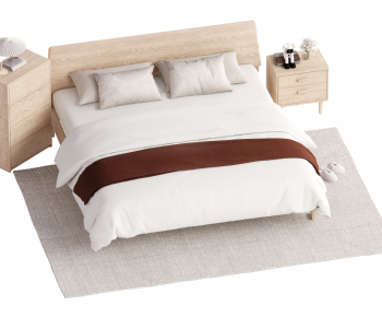 Modern Double Bed-ID:496963983