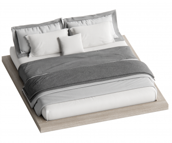 Modern Double Bed-ID:415110115