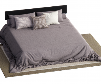 Wabi-sabi Style Double Bed-ID:966315988