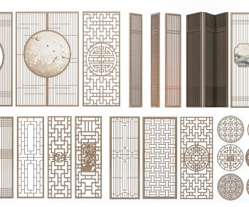 New Chinese Style Wooden Screen Partition-ID:847377065