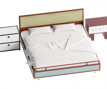 Modern Double Bed-ID:137063988