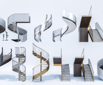 Modern Rotating Staircase-ID:384004127