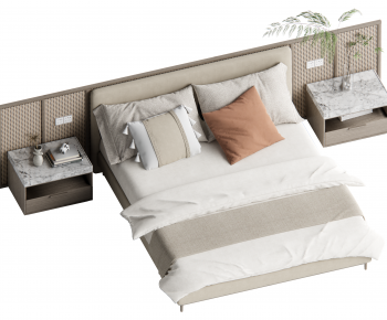 Modern Double Bed-ID:686304095