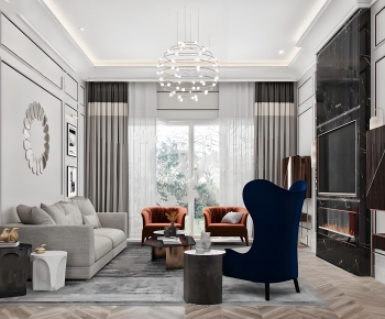 Modern A Living Room-ID:611929898