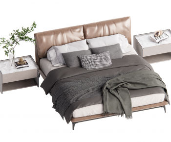 Modern Double Bed-ID:942481043