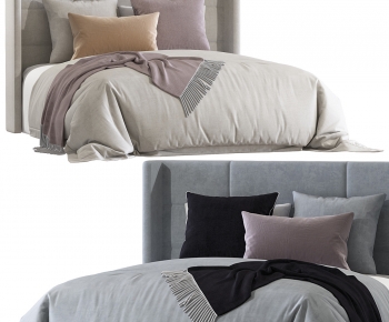 Modern Double Bed-ID:772653104