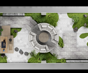 New Chinese Style Courtyard/landscape-ID:684577949