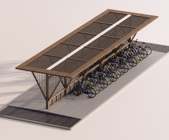 Modern Outdoor Parking Lot-ID:391350987