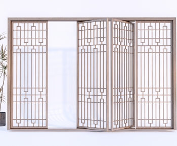 New Chinese Style Wooden Screen Partition-ID:630119091