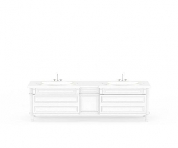 European Style Bathroom Cabinet-ID:618176946
