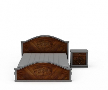 Simple European Style Double Bed-ID:558779266