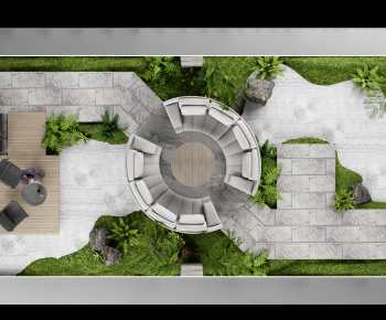 New Chinese Style Courtyard/landscape-ID:717642071