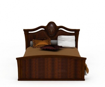 Simple European Style Double Bed-ID:163019902