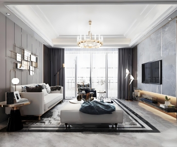 Modern A Living Room-ID:336850883