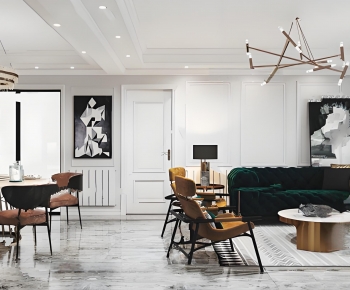 Simple European Style A Living Room-ID:969048024