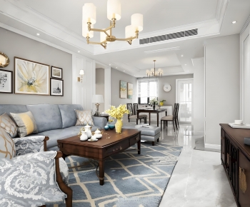 American Style A Living Room-ID:671921973