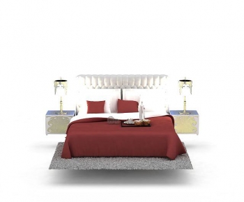 Modern Double Bed-ID:491236931