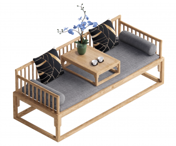 New Chinese Style Arhat Bed-ID:393629154