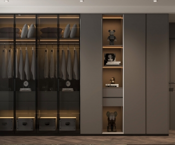 Modern Clothes Storage Area-ID:942586908