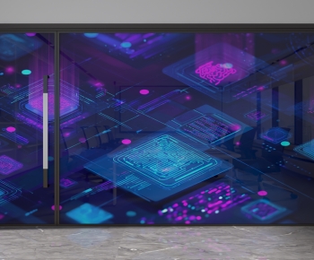 Modern Glass Screen Partition-ID:691781044