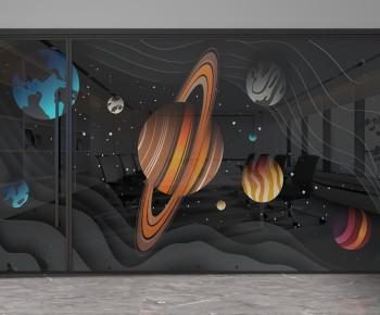 Modern Glass Screen Partition-ID:467941054