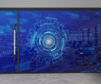 Modern Glass Screen Partition-ID:755959039