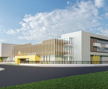Modern School Building-ID:532760682