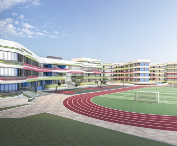 Modern School Building-ID:203476916