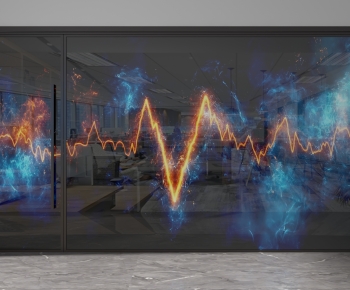 Modern Glass Screen Partition-ID:484637981