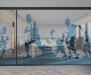 Modern Glass Screen Partition-ID:501957894