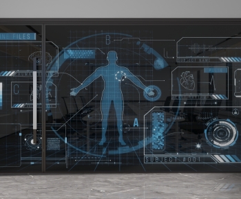 Modern Glass Screen Partition-ID:468659427