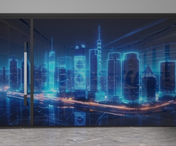 Modern Glass Screen Partition-ID:519546992