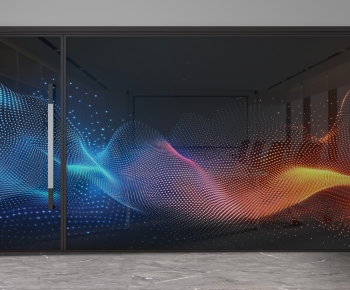 Modern Glass Screen Partition-ID:614600907