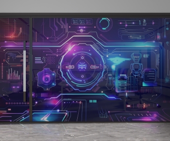 Modern Glass Screen Partition-ID:940496921