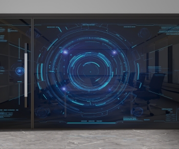 Modern Glass Screen Partition-ID:651222948