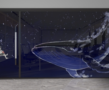 Modern Glass Screen Partition-ID:616060028