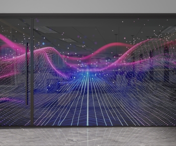 Modern Glass Screen Partition-ID:671509034