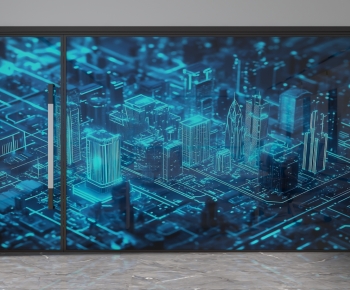 Modern Glass Screen Partition-ID:660598049