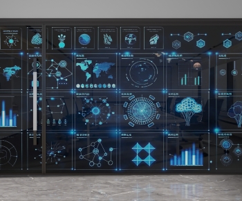 Modern Glass Screen Partition-ID:445548069