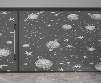 Modern Glass Screen Partition-ID:407390125