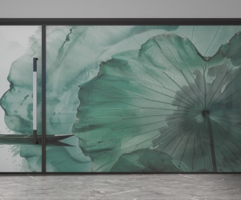 New Chinese Style Glass Screen Partition-ID:306881904