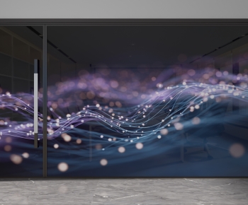 Modern Glass Screen Partition-ID:426490075